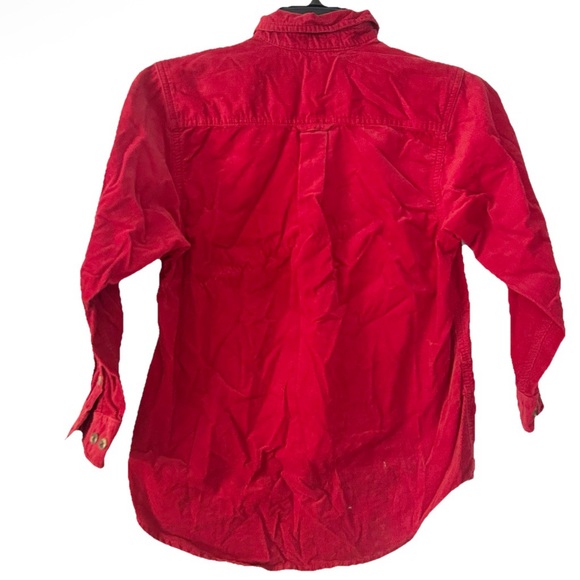 The Children's Place Red Corduroy Button Down Shirt Collared Boys 100% Cotton - Picture 3 of 6